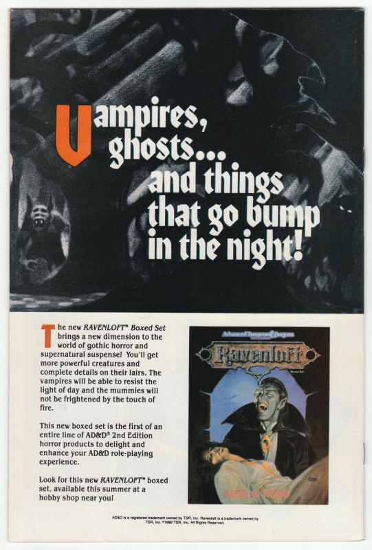 The Avengers #322 back cover