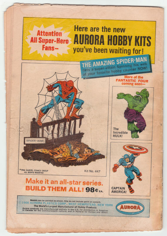 The Avengers #36 back cover