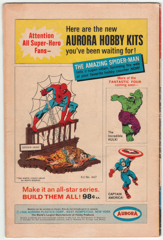 The Avengers #37 back cover