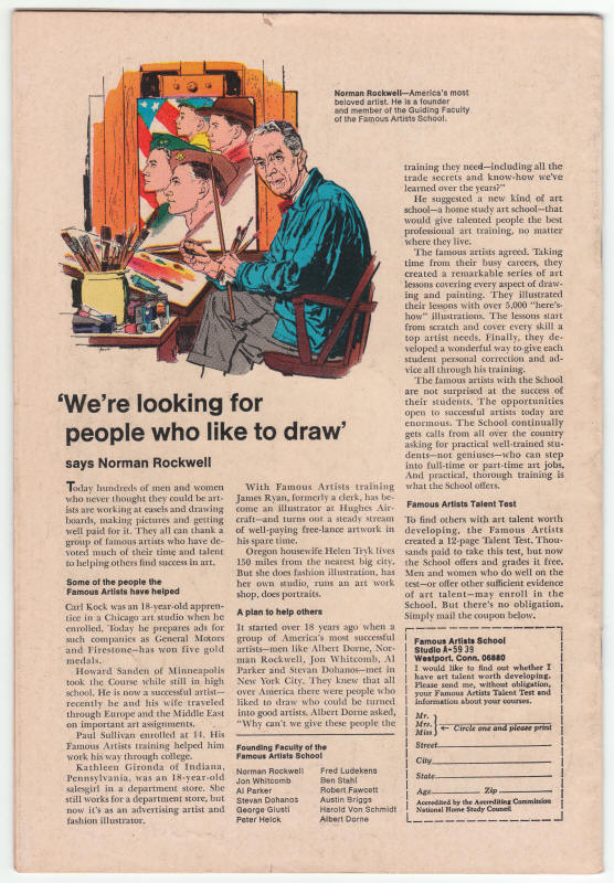 The Avengers #58 back cover