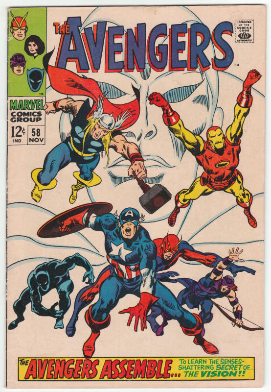 The Avengers #58 front cover