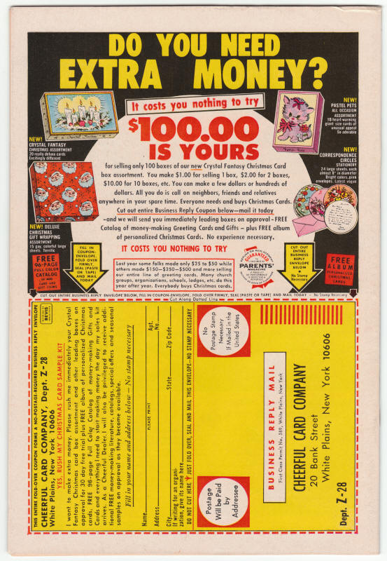 The Avengers #92 back cover