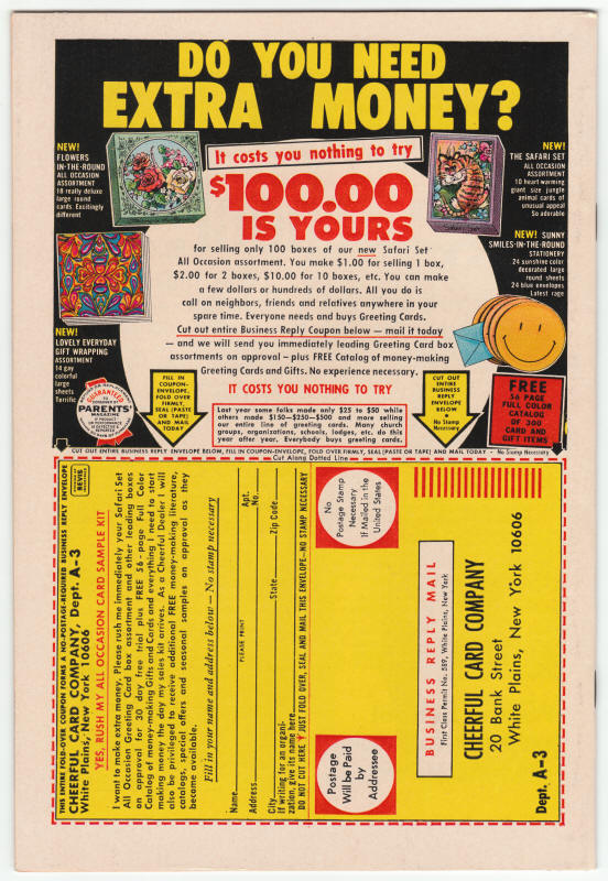 The Avengers #98 back cover