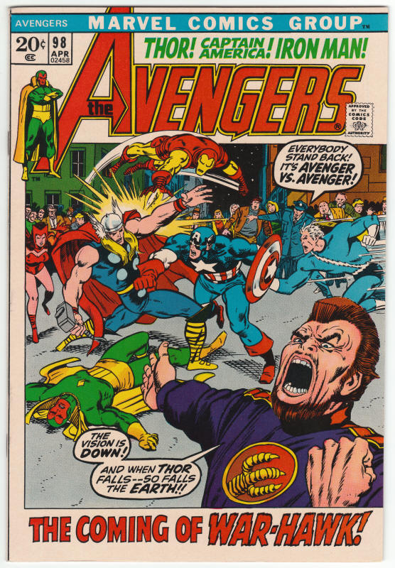 The Avengers #98 front cover