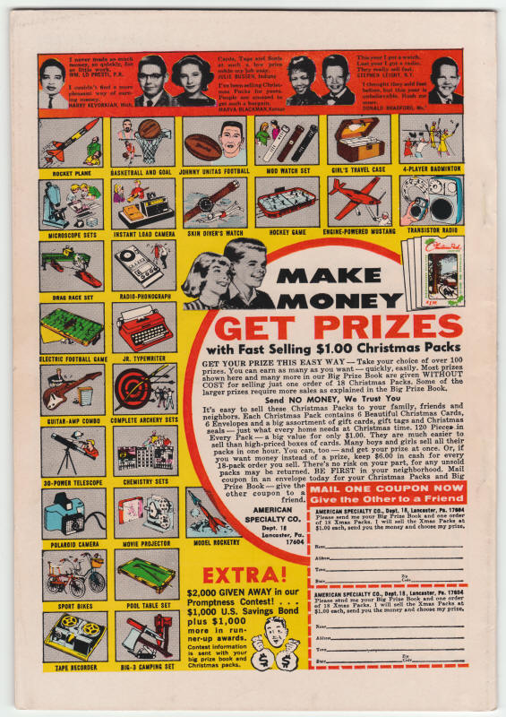 The Avengers Special #5 back cover