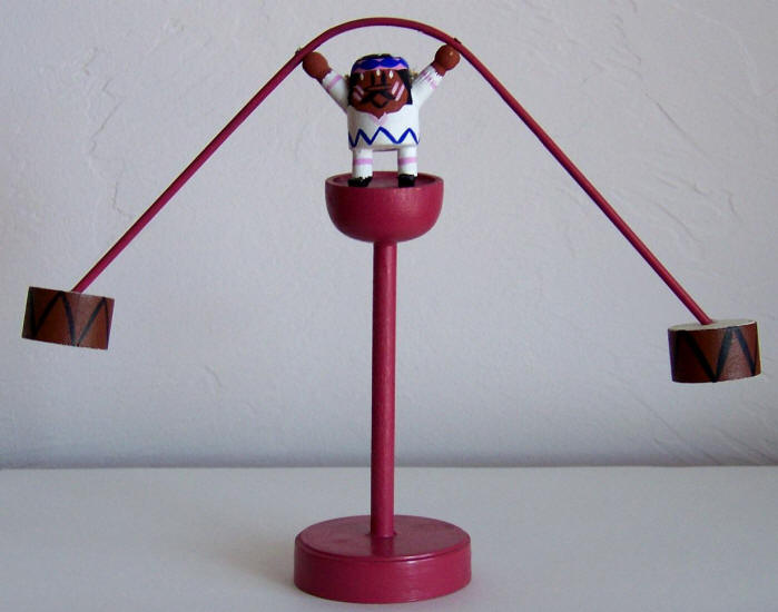 Balancing Native American Wood Toy