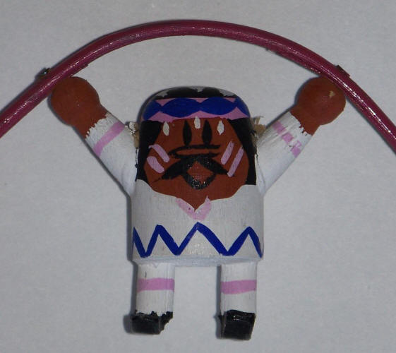 Balancing Native American Wood Toy close up