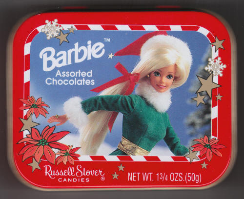 Barbie Assorted Chocolates Christmas Tin 1997