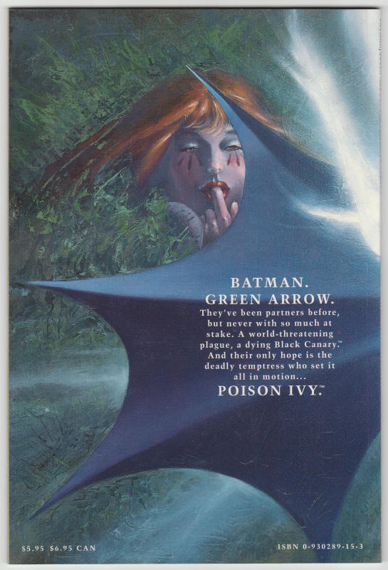 Batman Green Arrow Poison Tomorrow back cover