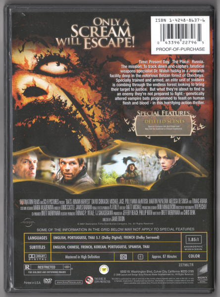 Bats Human Harvest DVD