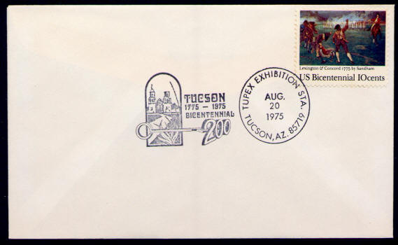 Scott #1563 The Battles of Lexington and Concord TUPEX Cover