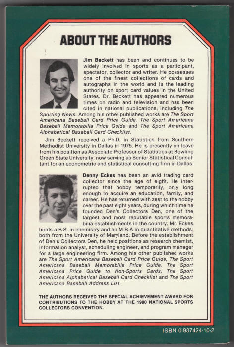 Football Hockey Basketball And Boxing Card Price Guide #2 back cover