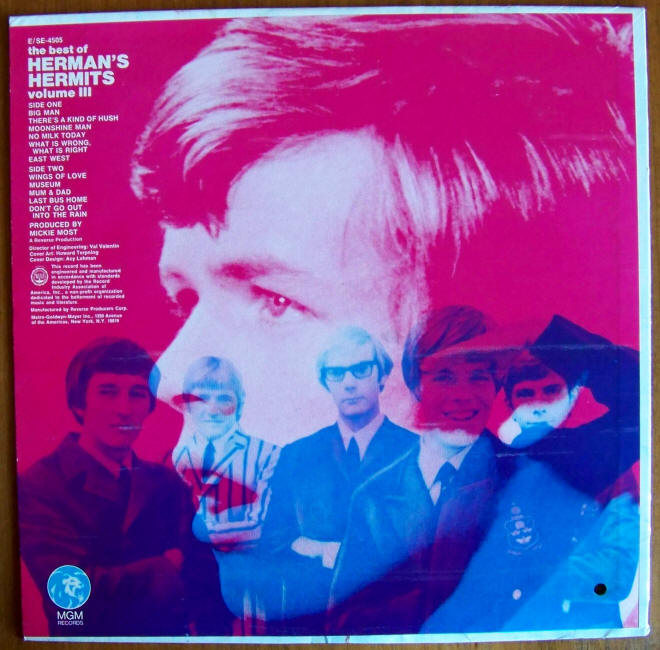 The Best Of Hermans Hermits Volume III jacket back
