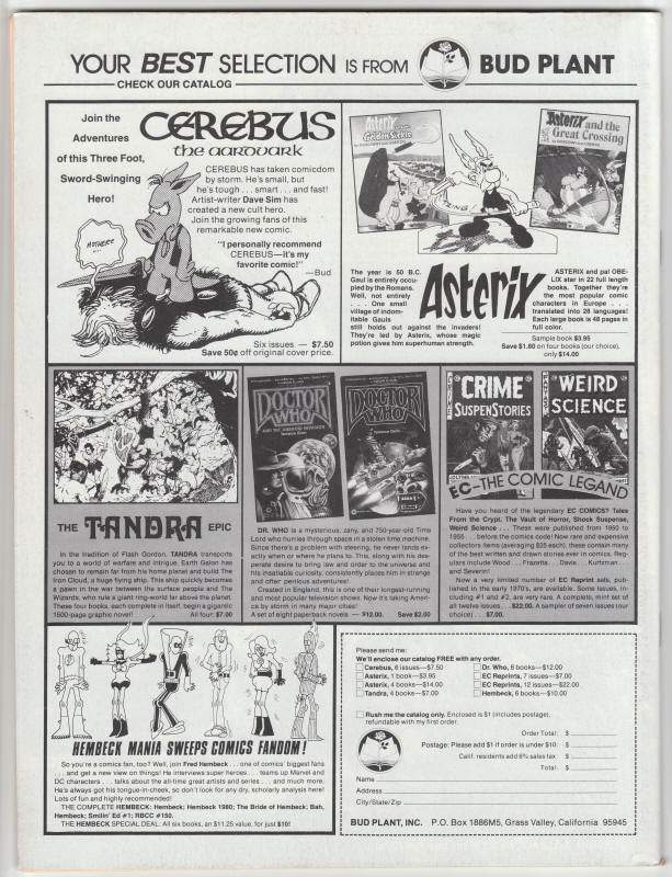 Bizarre Adventures #25 back cover