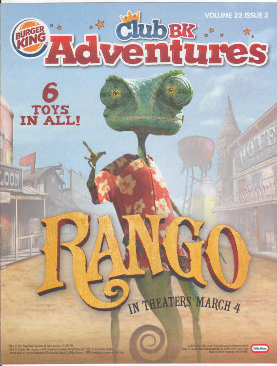 Burger King Adventures Volume 22 #3 Rango
