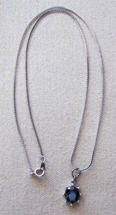 Black Oval Stone Pendant