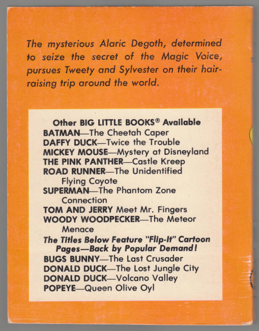 Tweety and Sylvester Magic Voice back cover