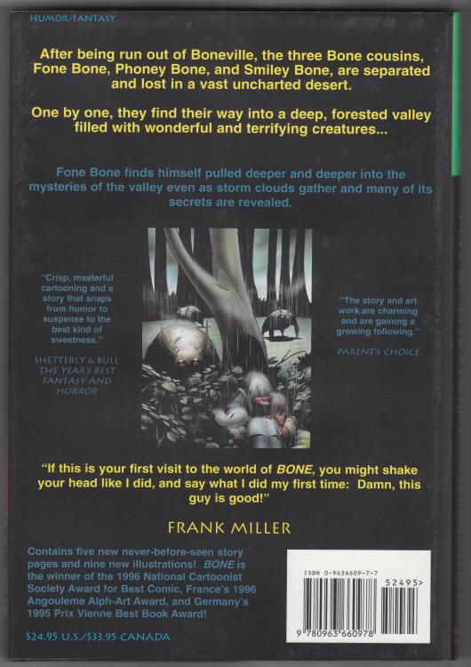 Bone Volume Three back cover