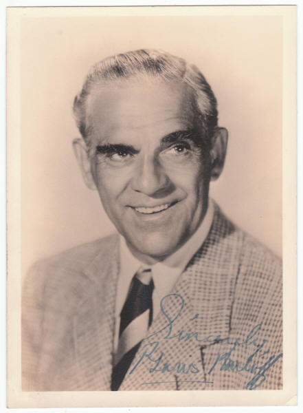 Boris Karloff Autographed Still