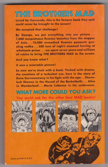 The Brothers Mad back cover