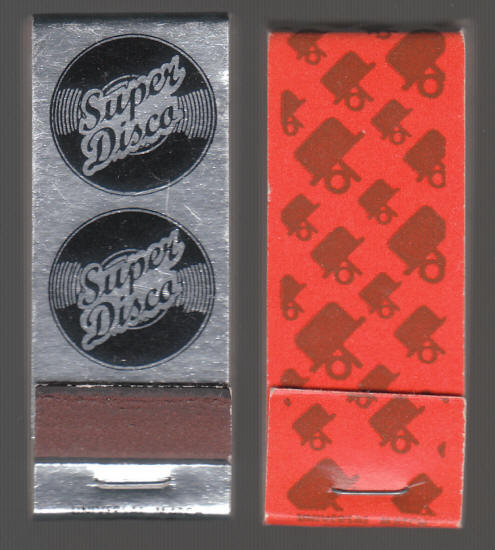 Brown Derby Luv Pub Super Disco Matchbooks fronts