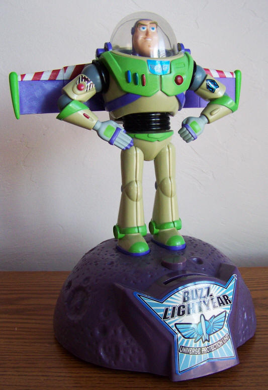 Buzz Lightyear Talking Bank angled