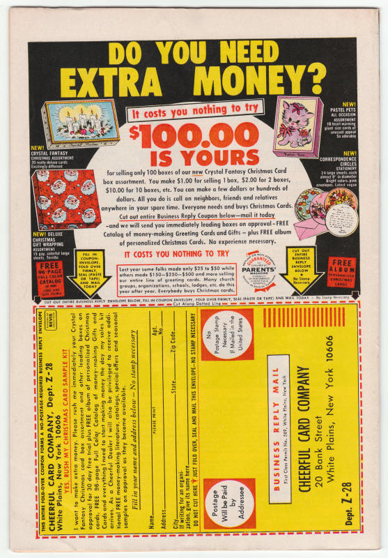 Captain America #142 back cover