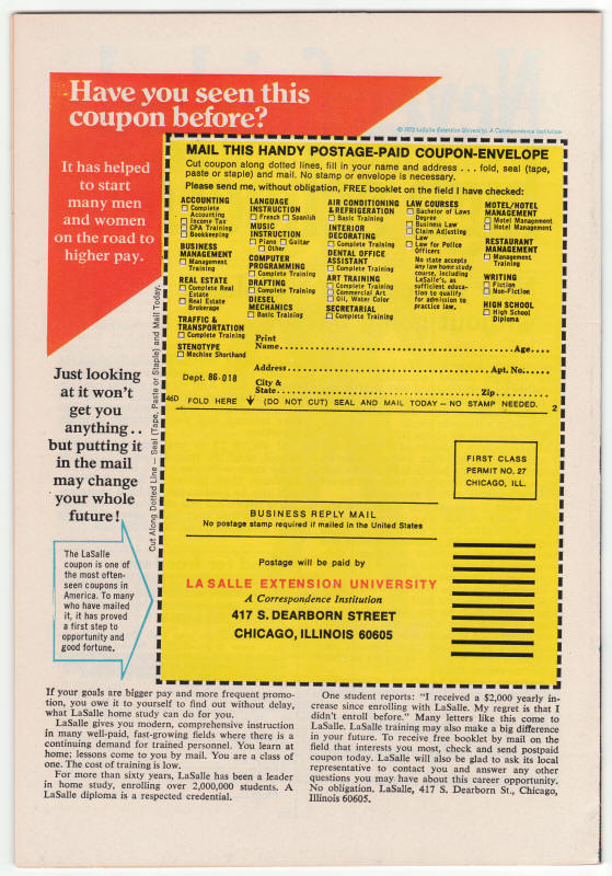 Captain America #159 back cover