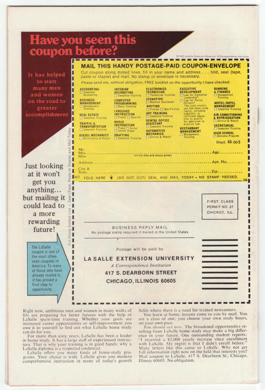 Captain America #188 back cover