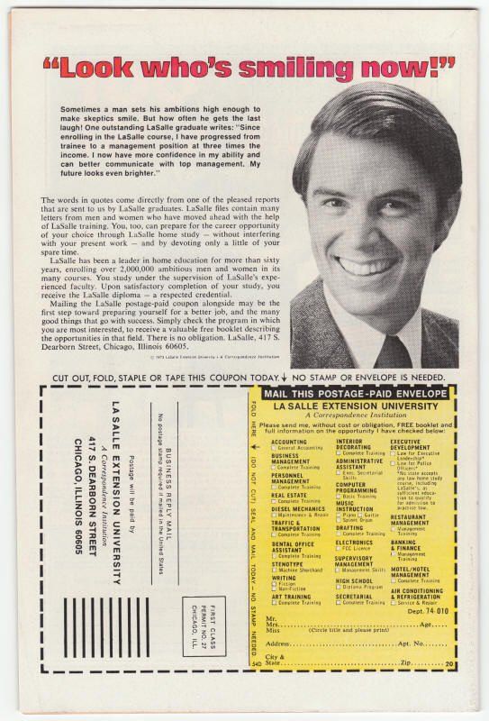 Captain America #195 back cover