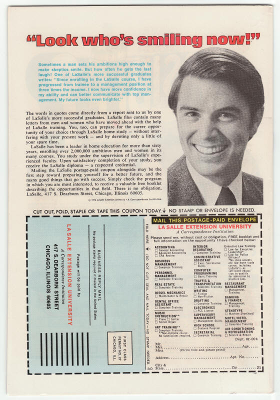 Captain America #203 back cover