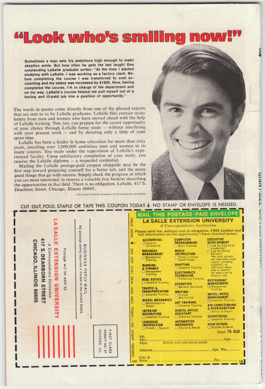 Giant Size Captain America 1 back cover