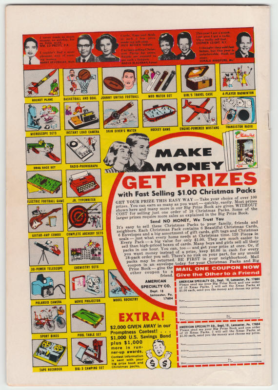 Captain America Special #2 back cover