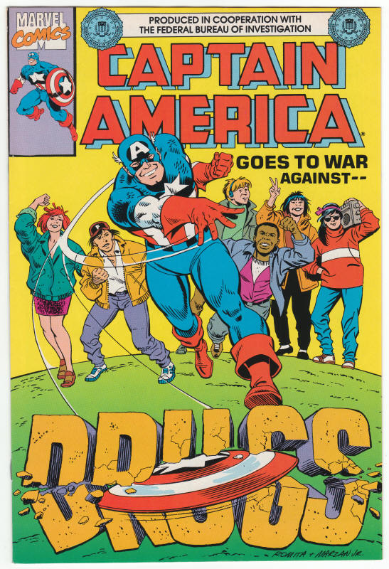Captain America Goes To War Against Drugs front cover