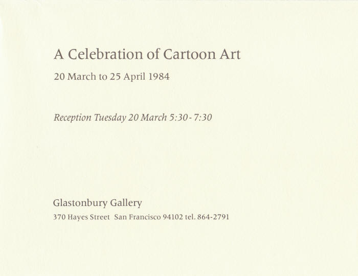 A Celebration Of Cartoon Art Invitation