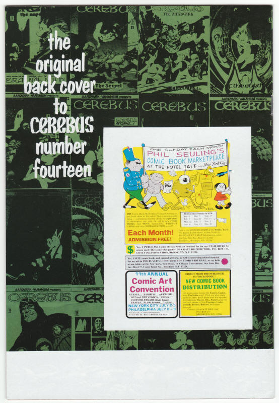 Cerebus Bi-Weekly #14 back cover