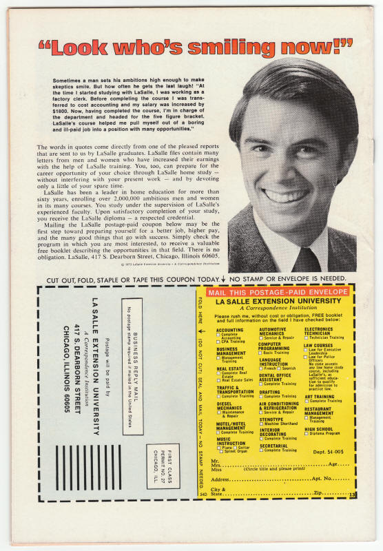 Chamber Of Chills #11 back cover