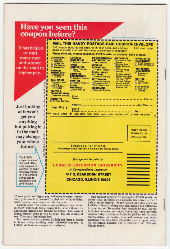 Chamber Of Chills #3 back cover