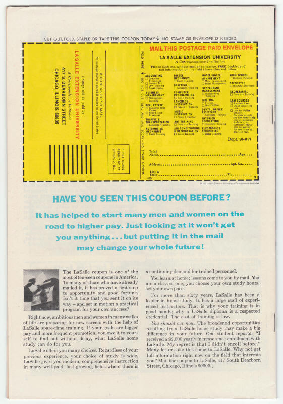 Chamber Of Chills #9 back cover