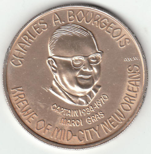 1971 Mardi Gras Doubloon Token obverse