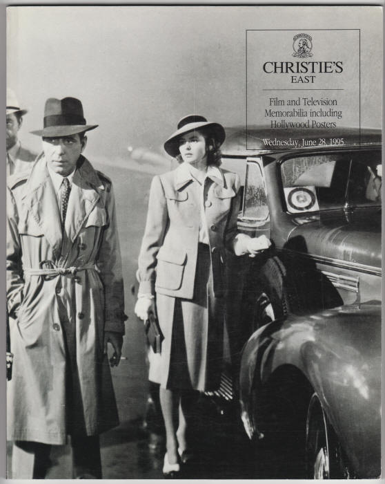 Christies East Film And Television Memorabilia Auction Catalog June 1995 front cover