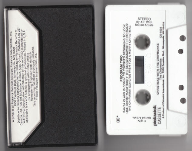 Christmas With The Chipmunks Album Audio Cassette Tape