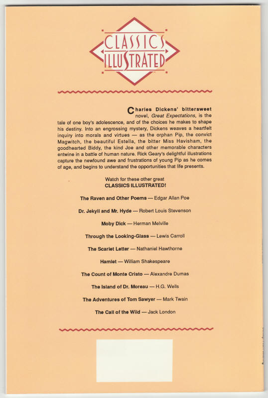 Classics Illustrated #2 back cover