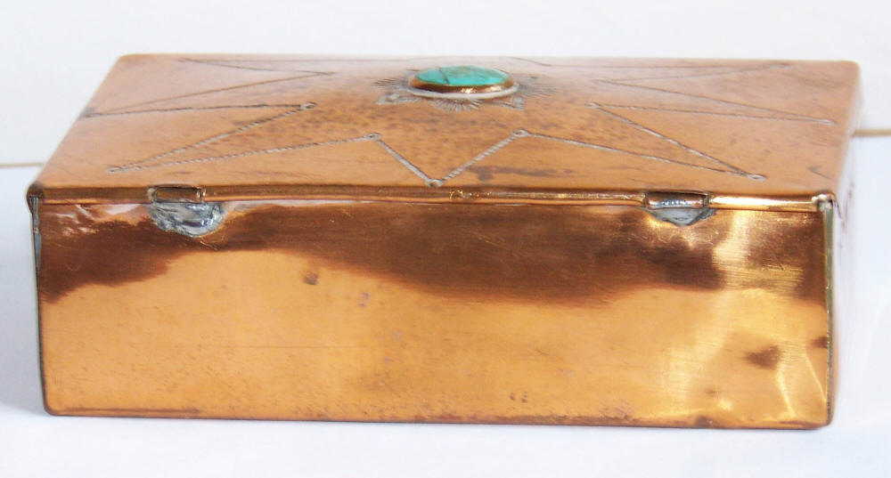 Native American Handmade Copper Trinket Box