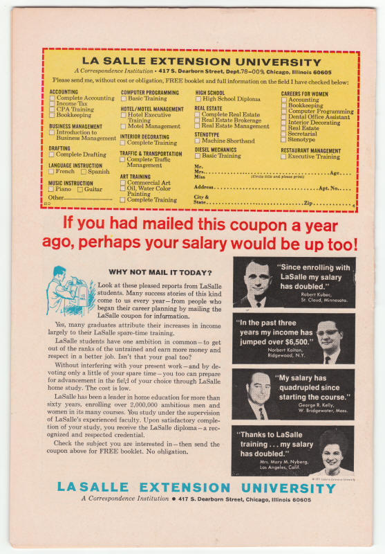 Creatures On The Loose #18 back cover