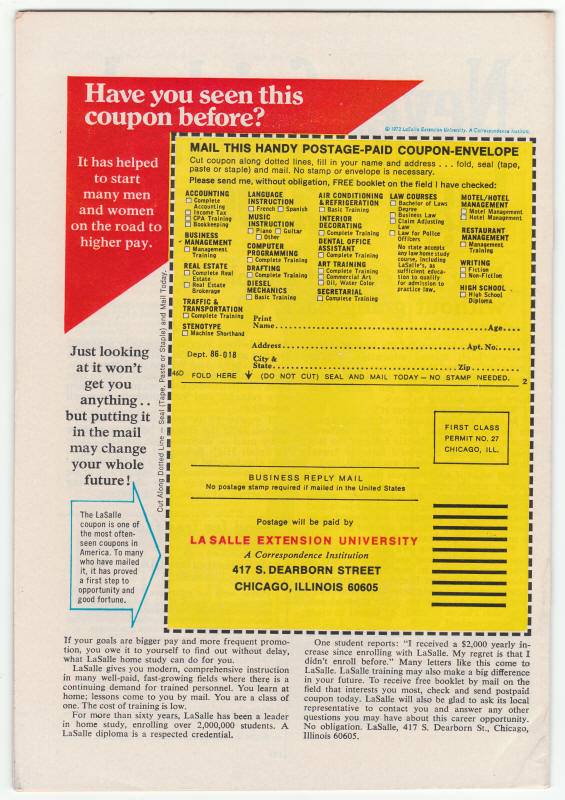 Creatures On The Loose #22 back cover