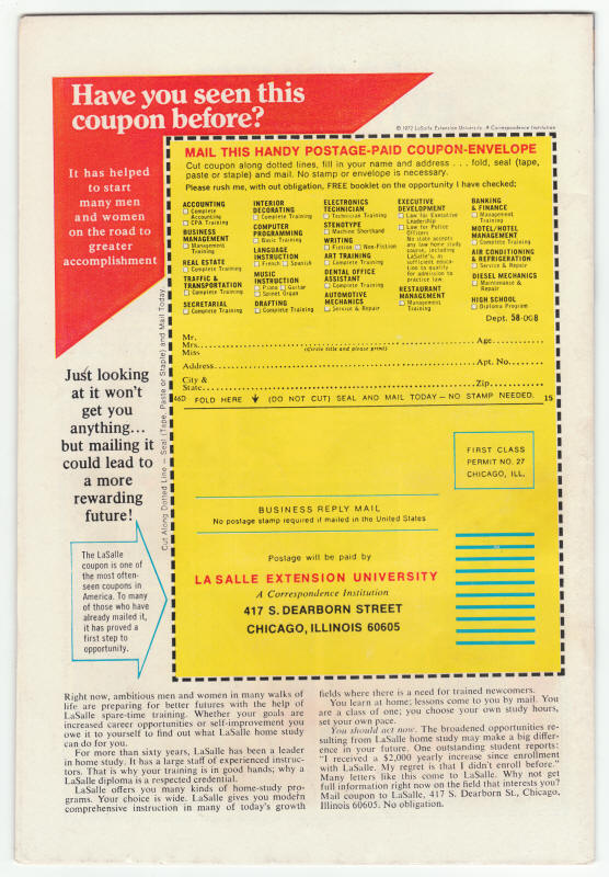 Creatures On The Loose #32 back cover