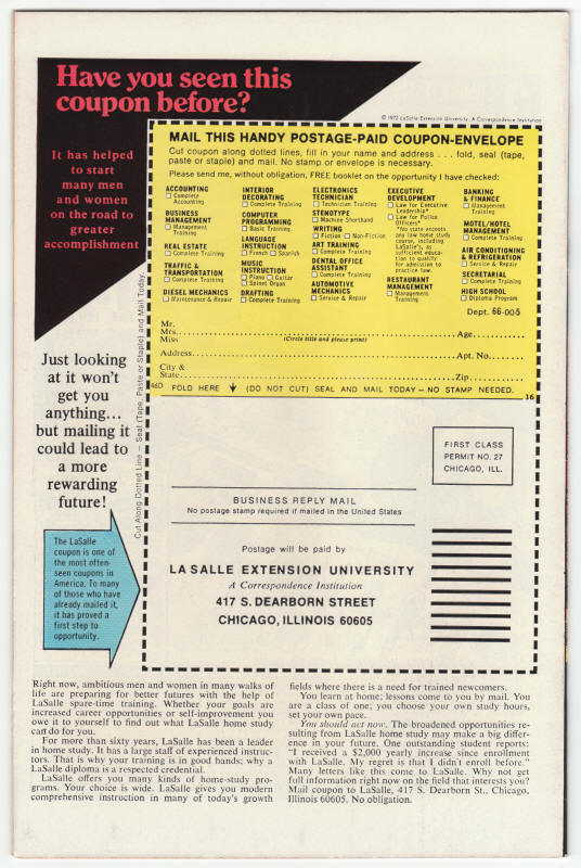 Creatures On The Loose #36 back cover