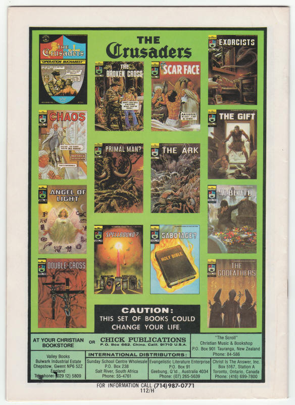 The Crusaders #12 Alberto back cover