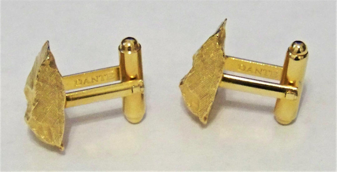 Dante Gold Nugget Cuff Links hallmark